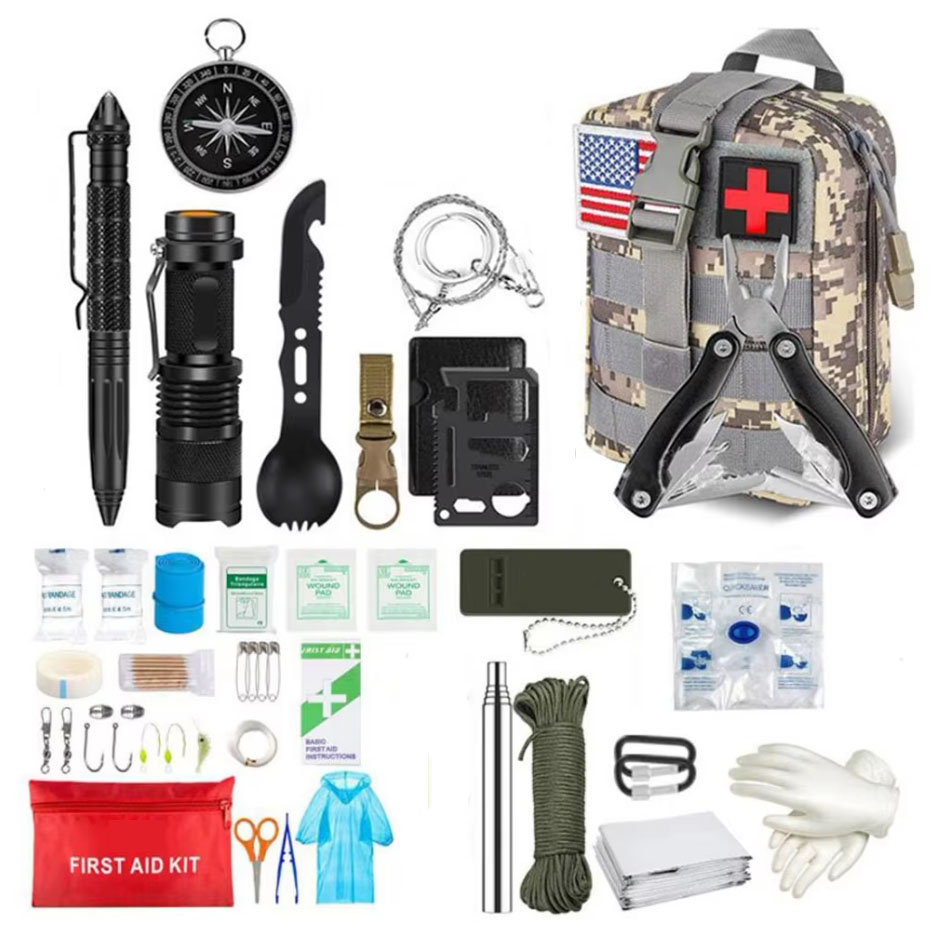 Outdoor Adventure Kit - Trousse de premiers secours de survie,