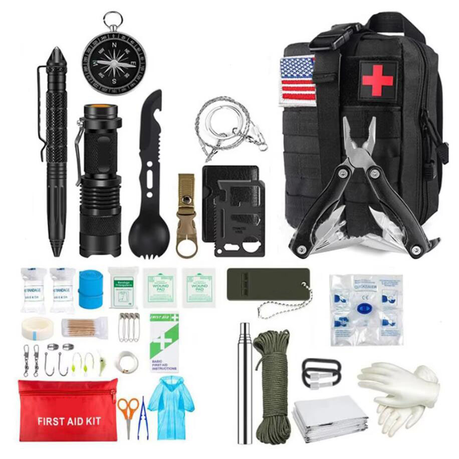 Outdoor Adventure Kit - Trousse de premiers secours de survie,