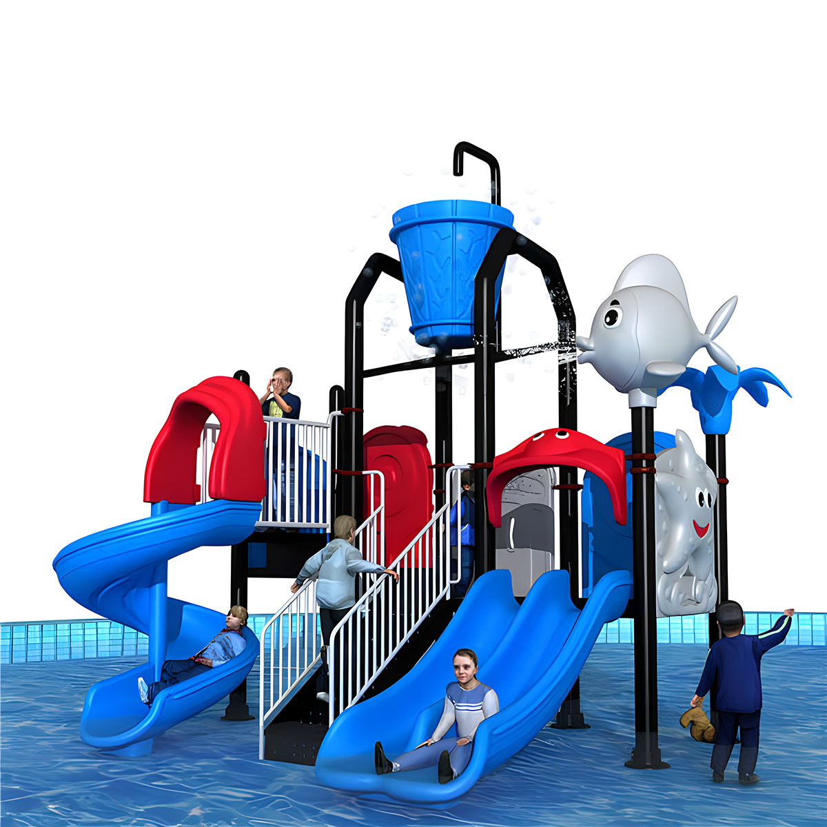 Outdoor Adventure Resorts - Aventure aquatique commerciale toboggan aquatique pour
