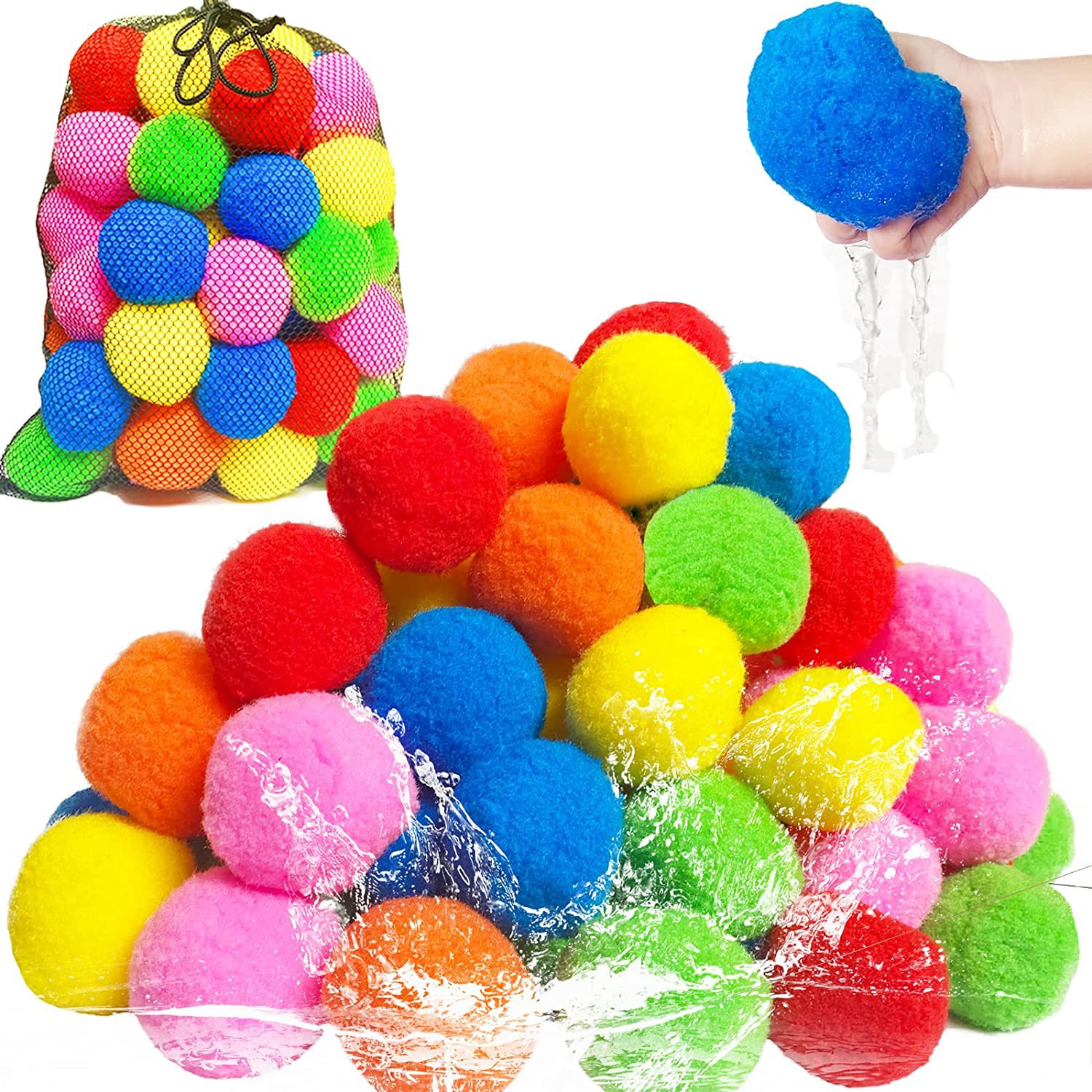 Outdoor Adventure Game - 12/30/60 pièces ballons d'eau réutilisables coton