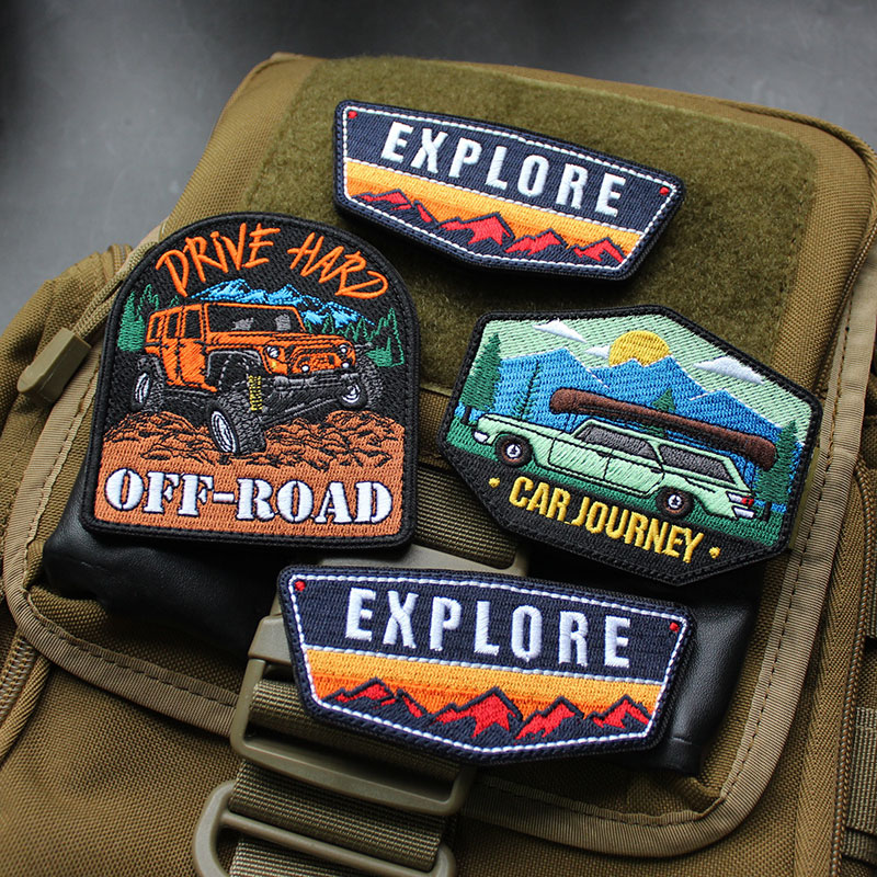 Outdoor Adventures Clothing - Patch de broderie de paysage, badge
