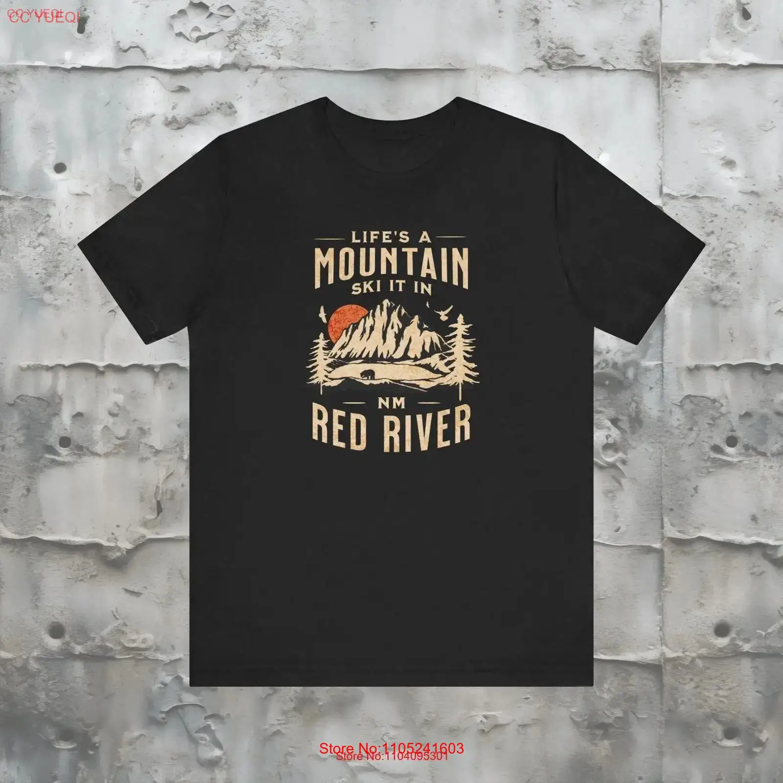 Outdoor Adventure Resorts - T-shirt de ski de montagne Red