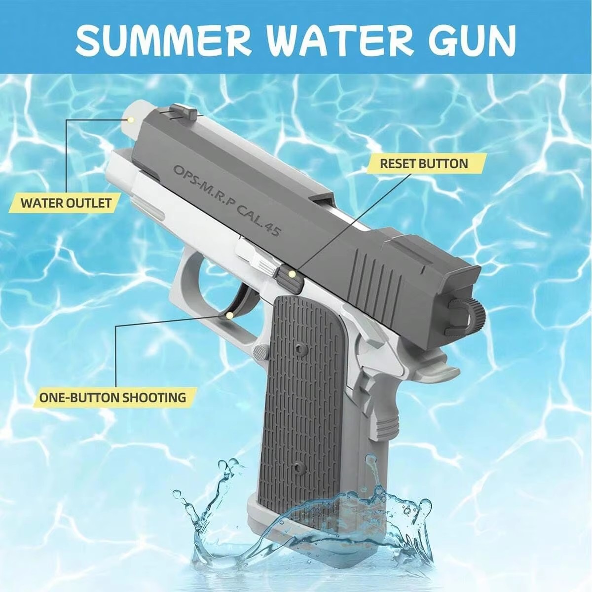 Pistolet à eau M1911, jouet po - Outdoor Adventure Game avis et prix